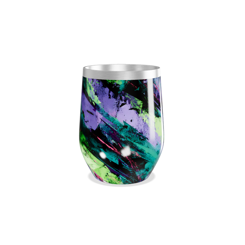 Copo Térmico Slim - Multicor Abstrato aço inox