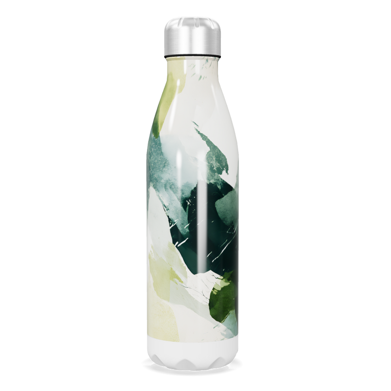 Garrafa Inox - Estampa Abstrata Verde