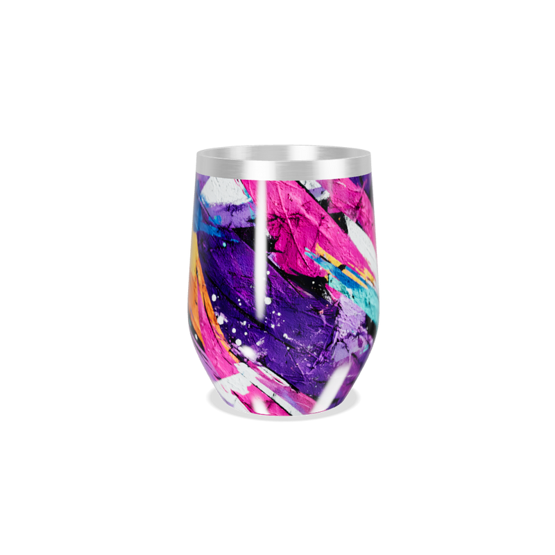 Copo Térmico Slim - Arte Abstrata Colorida