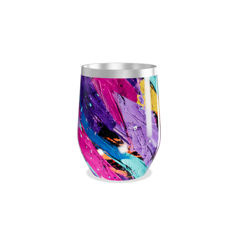 Copo Térmico Slim - Arte Abstrata Colorida