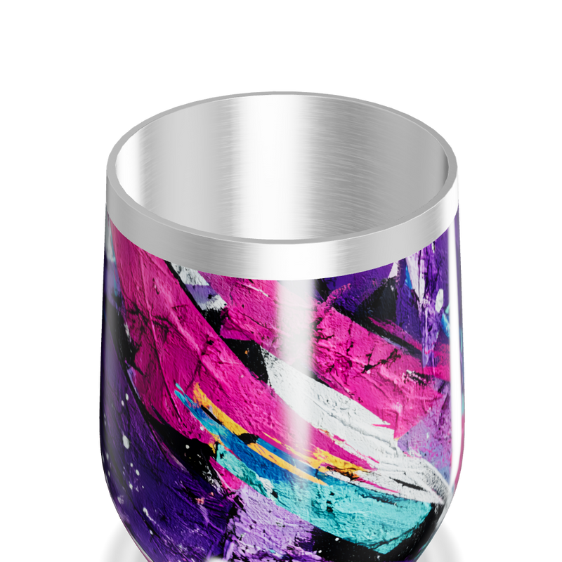 Copo Térmico Slim - Arte Abstrata Colorida