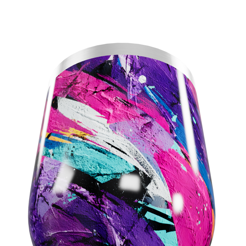 Copo Térmico Slim - Arte Abstrata Colorida