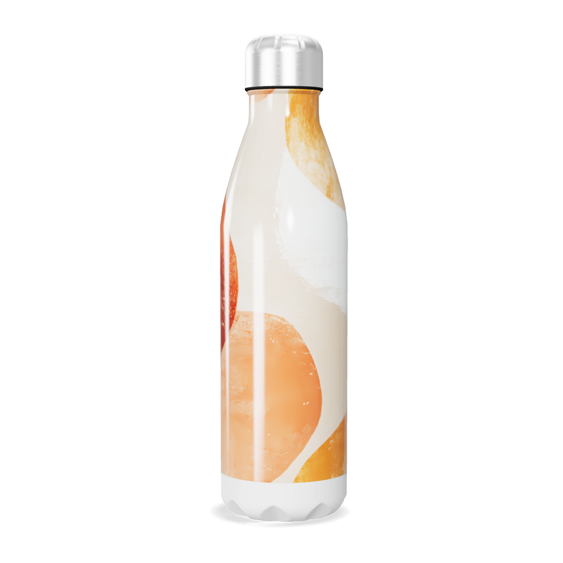 Garrafa Inox - Estampa Solar Laranja