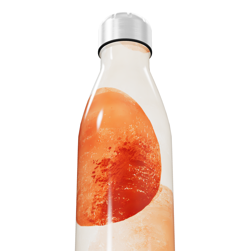 Garrafa Inox - Estampa Solar Laranja