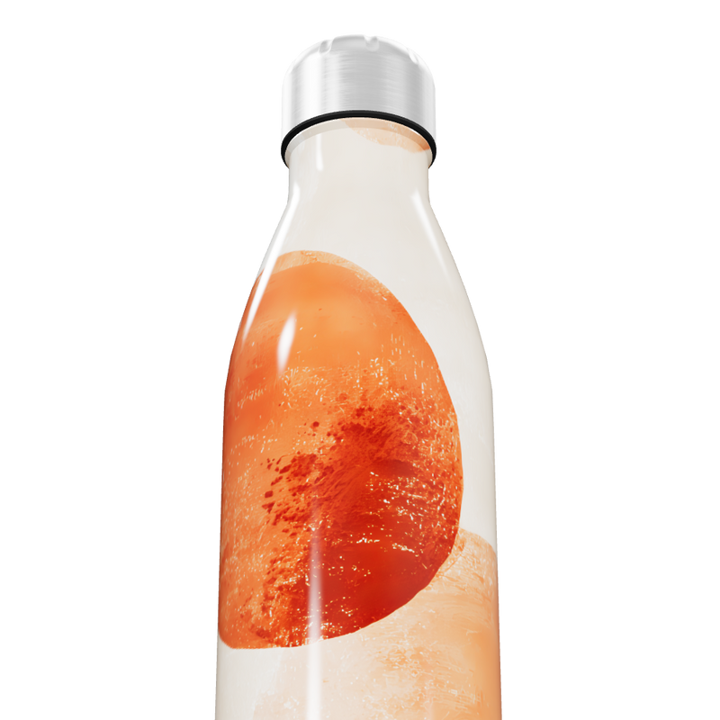 Garrafa Inox - Estampa Solar Laranja