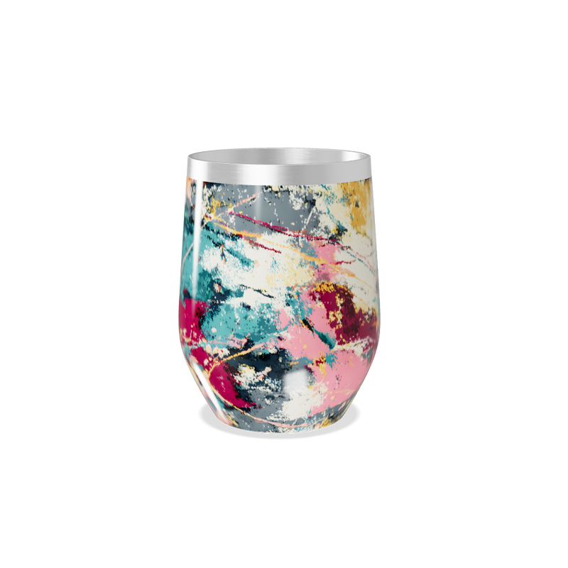 Copo Térmico Slim - Colorido Abstrato Inox