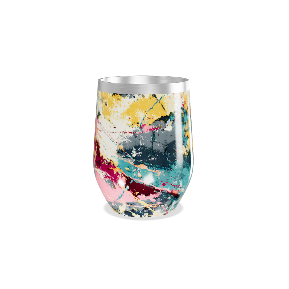 Copo Térmico Slim - Colorido Abstrato Inox