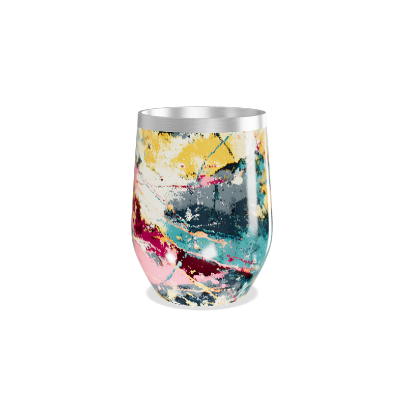 Copo Térmico Slim - Colorido Abstrato Inox