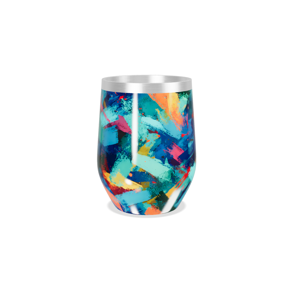 Copo Térmico Slim - Estampa Abstrata Colorida