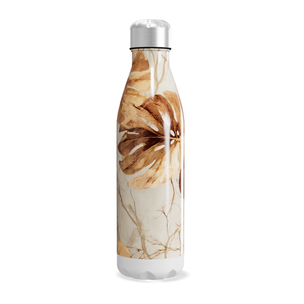 Garrafa Inox - Floral Bege