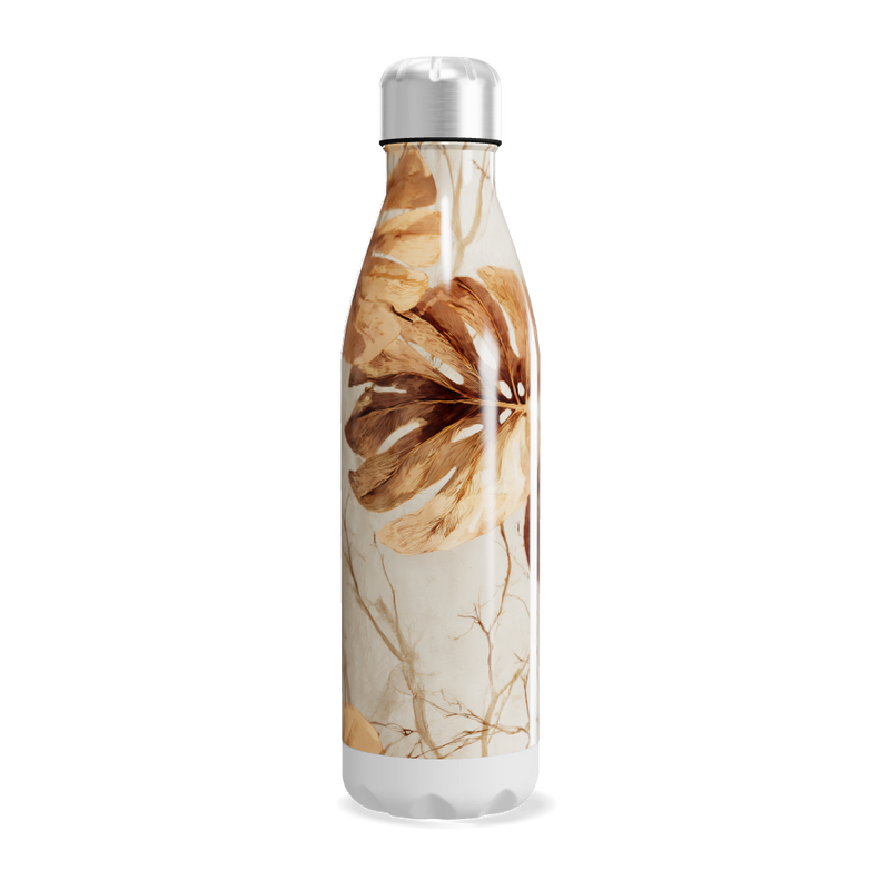 Garrafa Inox - Floral Bege