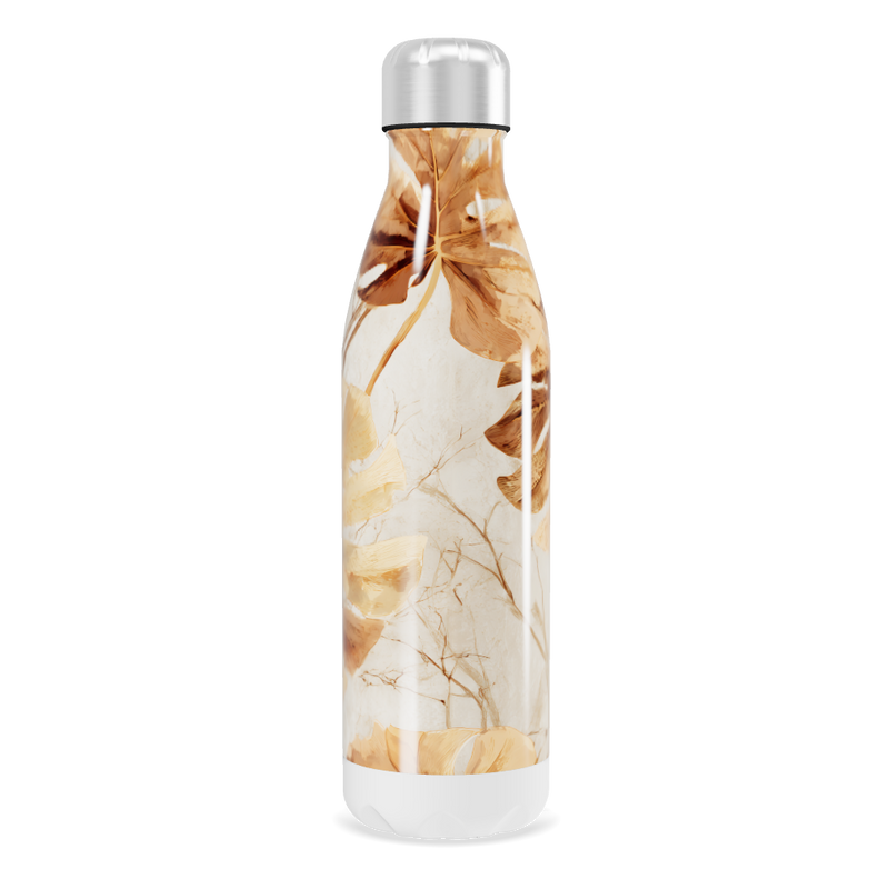Garrafa Inox - Floral Bege
