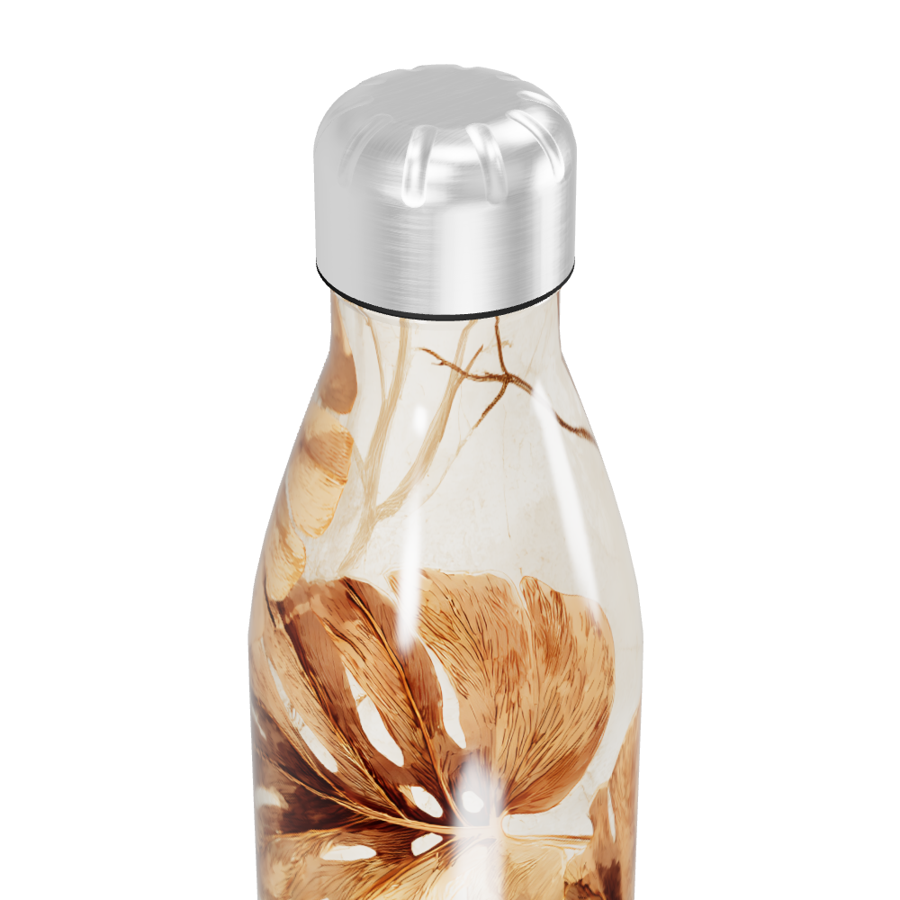 Garrafa Inox - Floral Bege