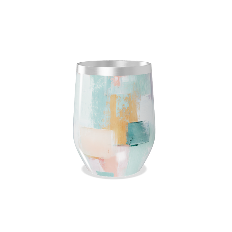 Copo Térmico Slim - Estampa Abstrata Pastel