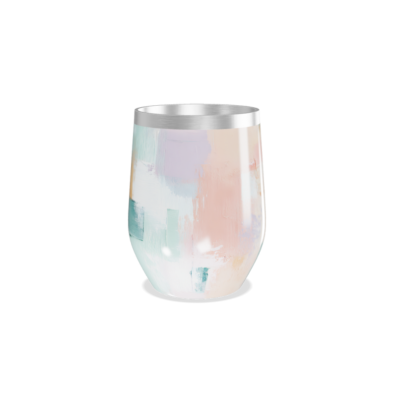 Copo Térmico Slim - Estampa Abstrata Pastel