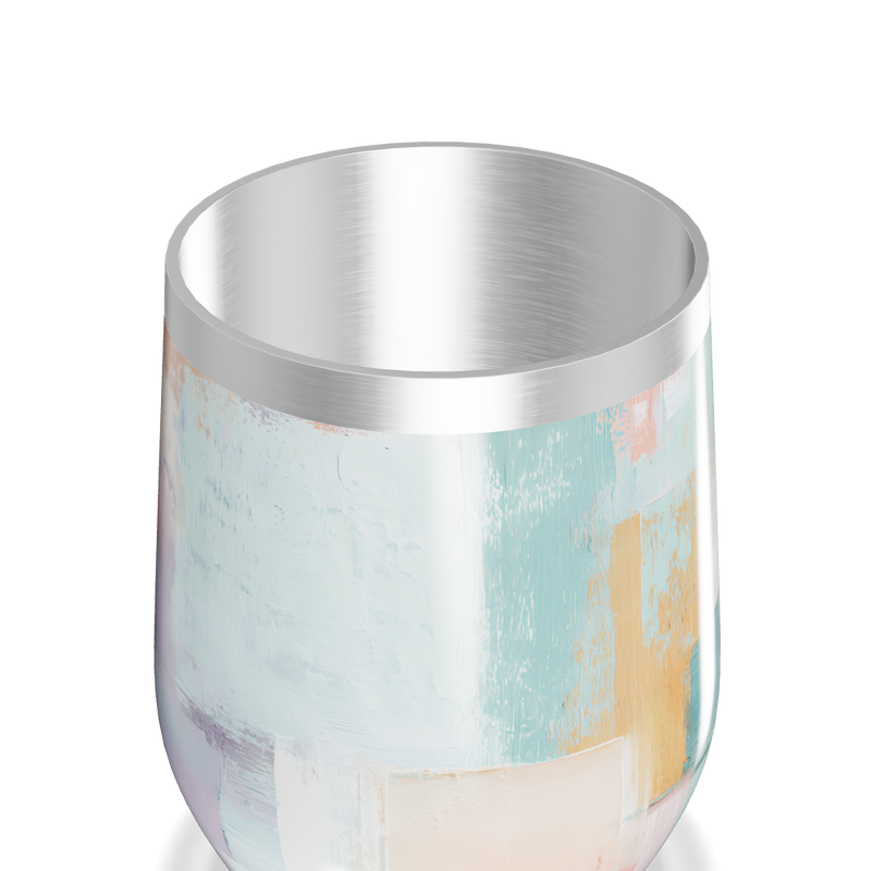 Copo Térmico Slim - Estampa Abstrata Pastel