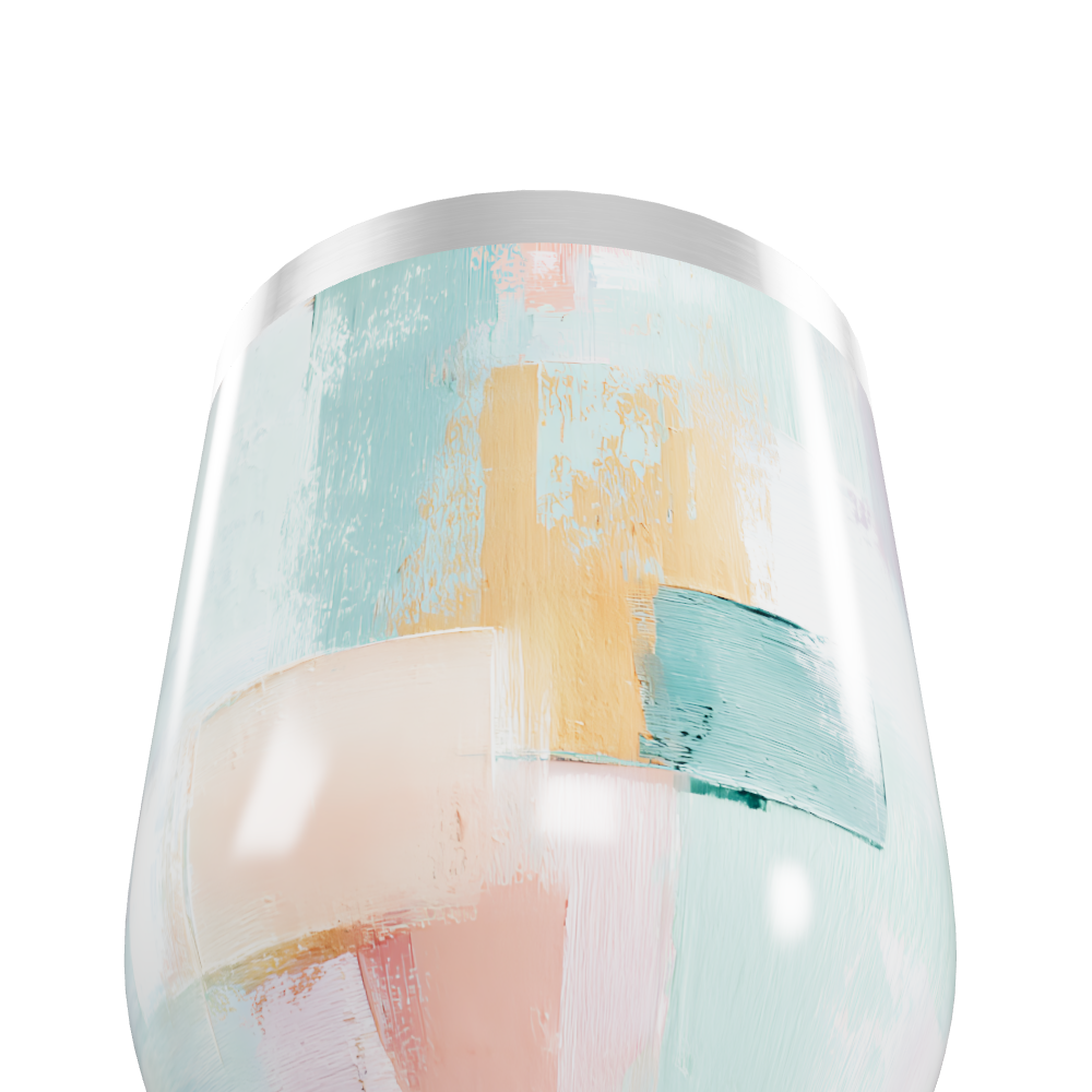 Copo Térmico Slim - Estampa Abstrata Pastel