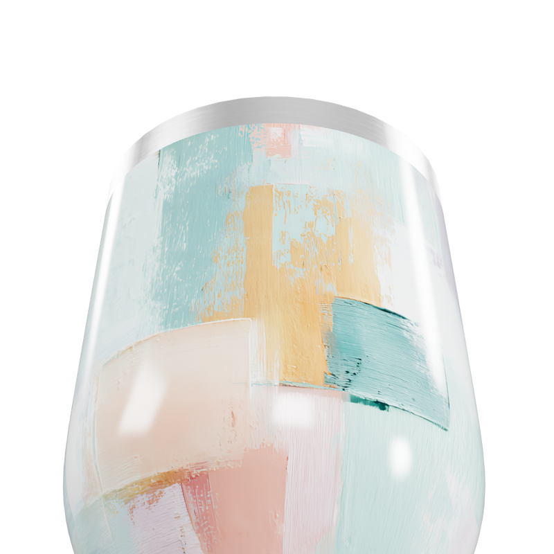 Copo Térmico Slim - Estampa Abstrata Pastel