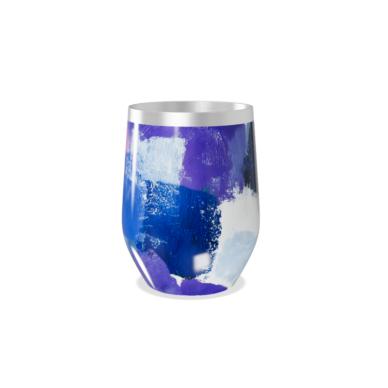 Copo Térmico Slim - Design Abstrato Azul