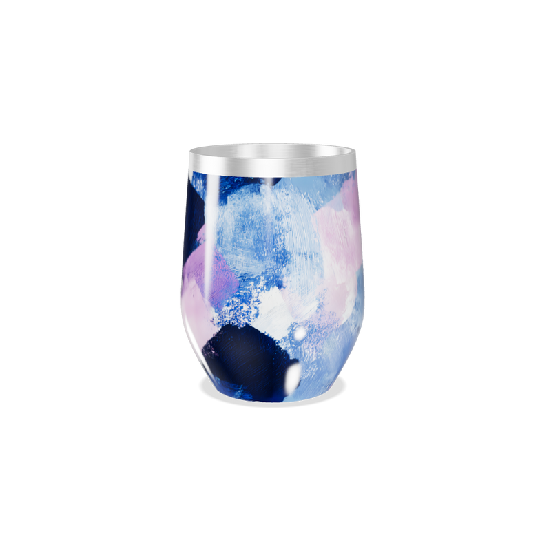 Copo Térmico Slim - Design Abstrato Azul