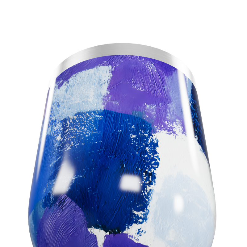 Copo Térmico Slim - Design Abstrato Azul