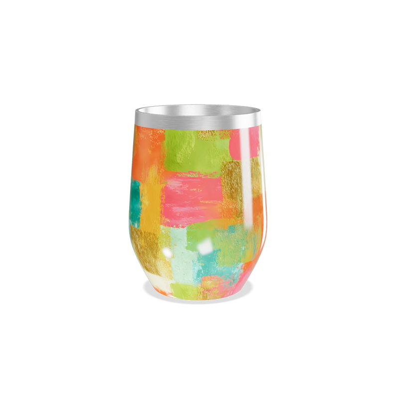 Copo Térmico Slim - Estampa Colorida Abstrata