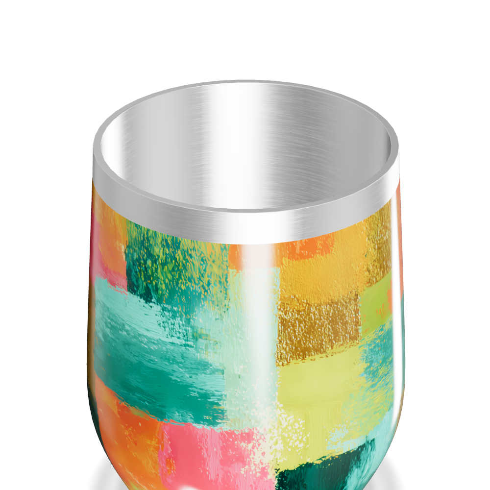 Copo Térmico Slim - Estampa Colorida Abstrata