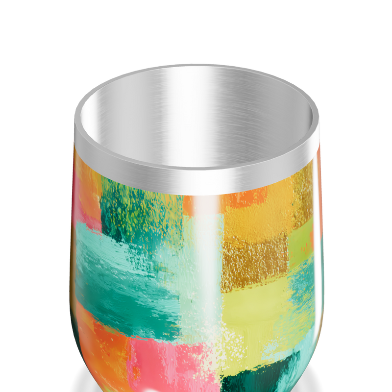Copo Térmico Slim - Estampa Colorida Abstrata