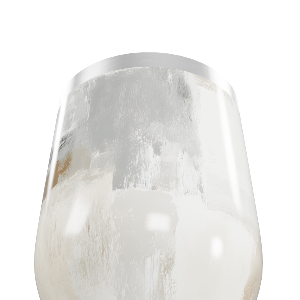 Copo Térmico Slim - Branco e Prata Texturizado