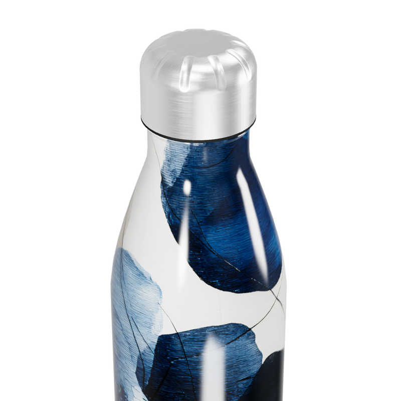 Garrafa Inox - Estampa Azul Abstrata