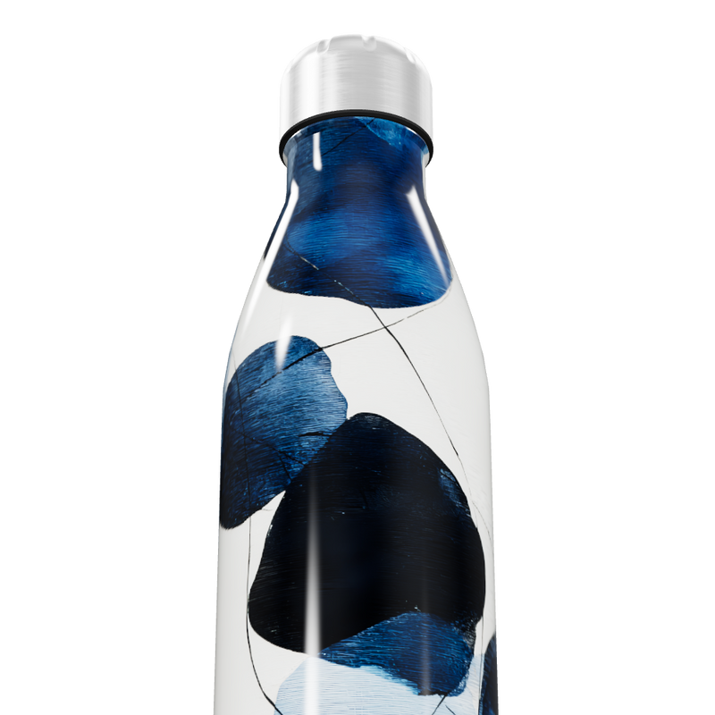 Garrafa Inox - Estampa Azul Abstrata