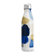 Garrafa Inox - Estampa Abstrata Azul e Dourada