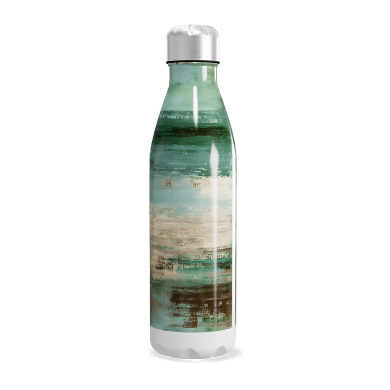 Garrafa Inox - Estampa Verde e Marrom