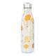 Garrafa Inox - Florais Laranja e Branco