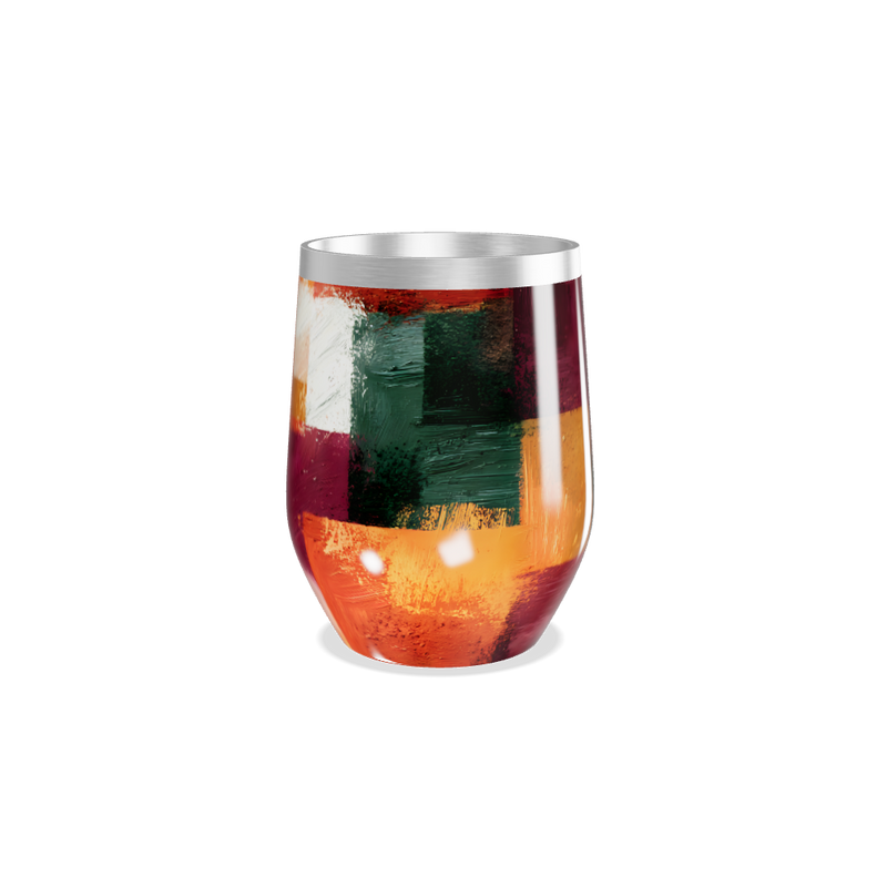 Copo Térmico Slim - Estampa Geométrica Colorida