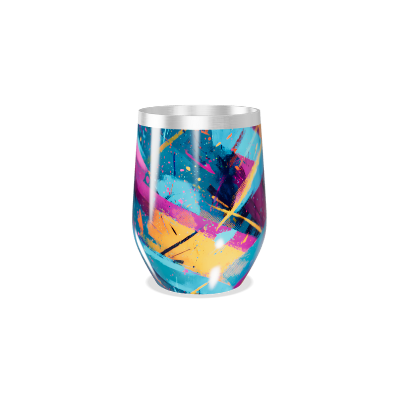 Copo Térmico Slim - Colorido Abstrato Inox