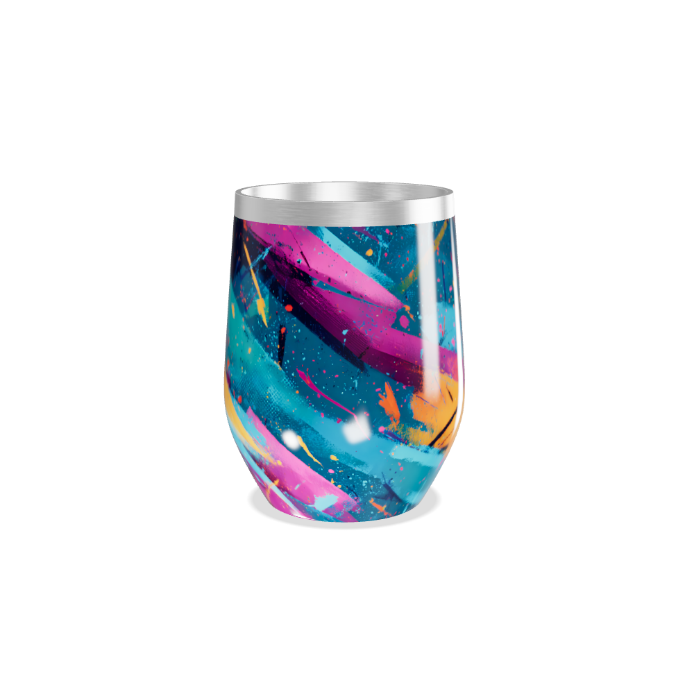 Copo Térmico Slim - Colorido Abstrato Inox