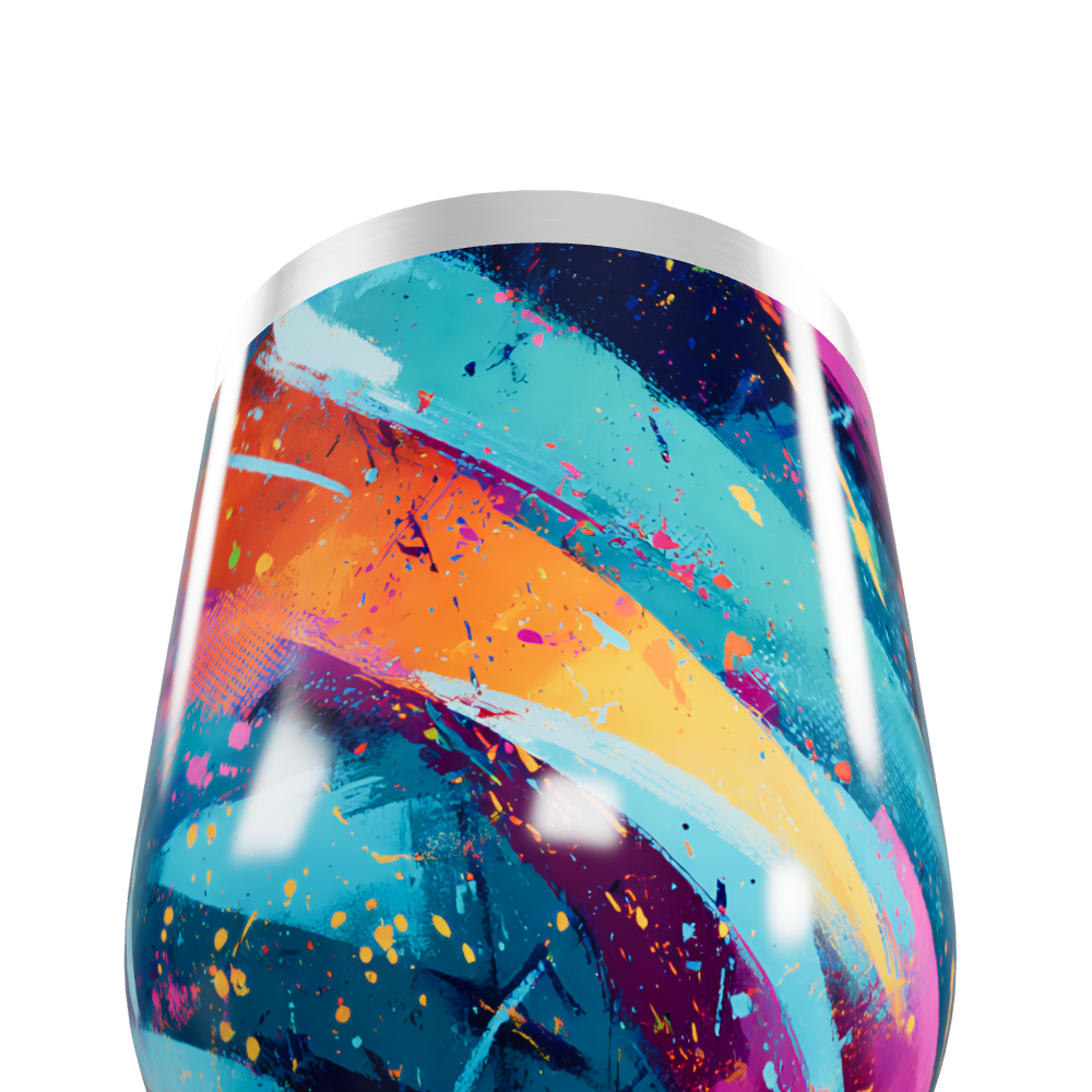Copo Térmico Slim - Colorido Abstrato Inox