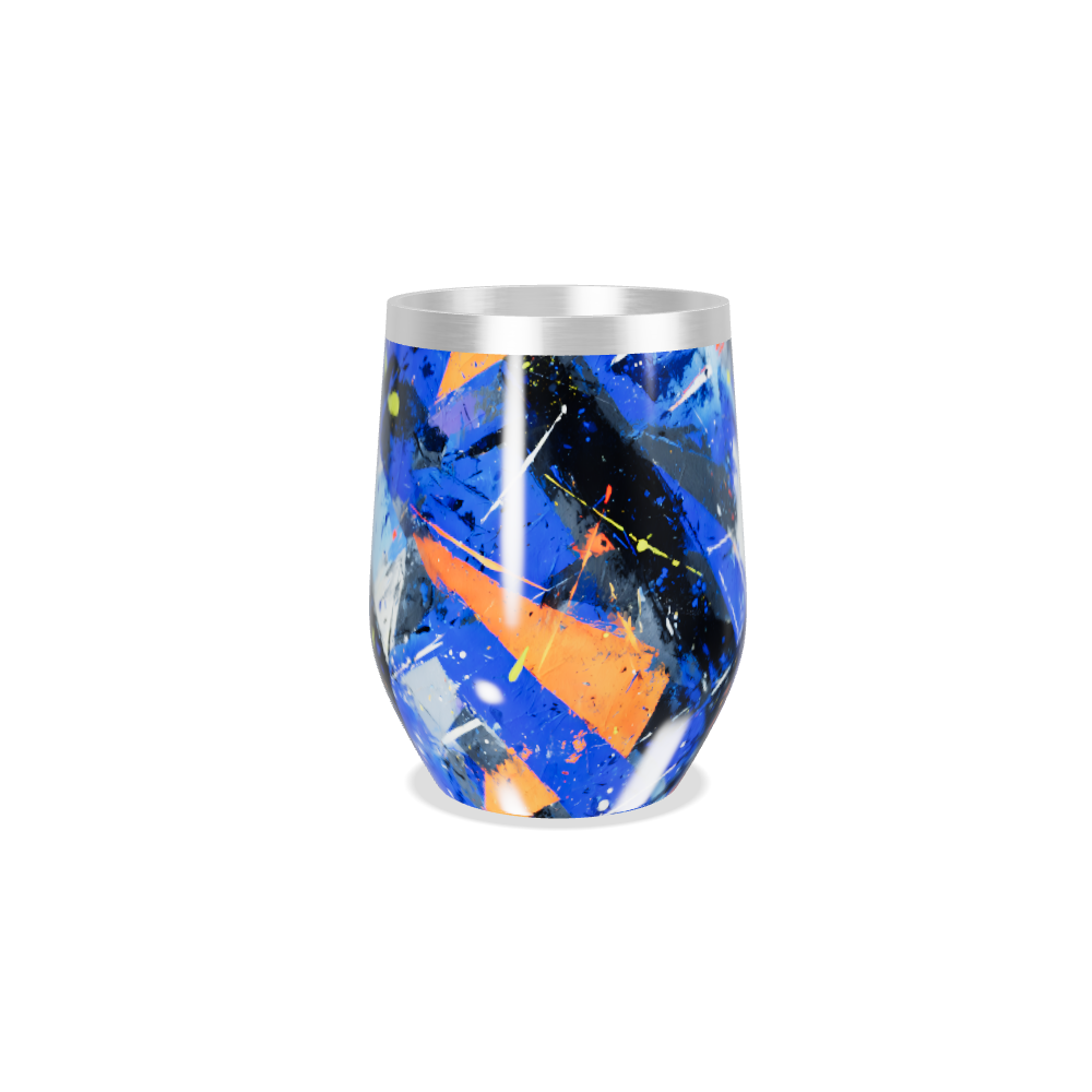 Copo Térmico Slim - Abstrato Azul Inox