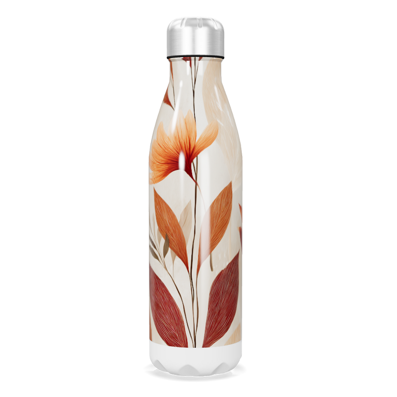 Garrafa Inox Estampada Flores Outono