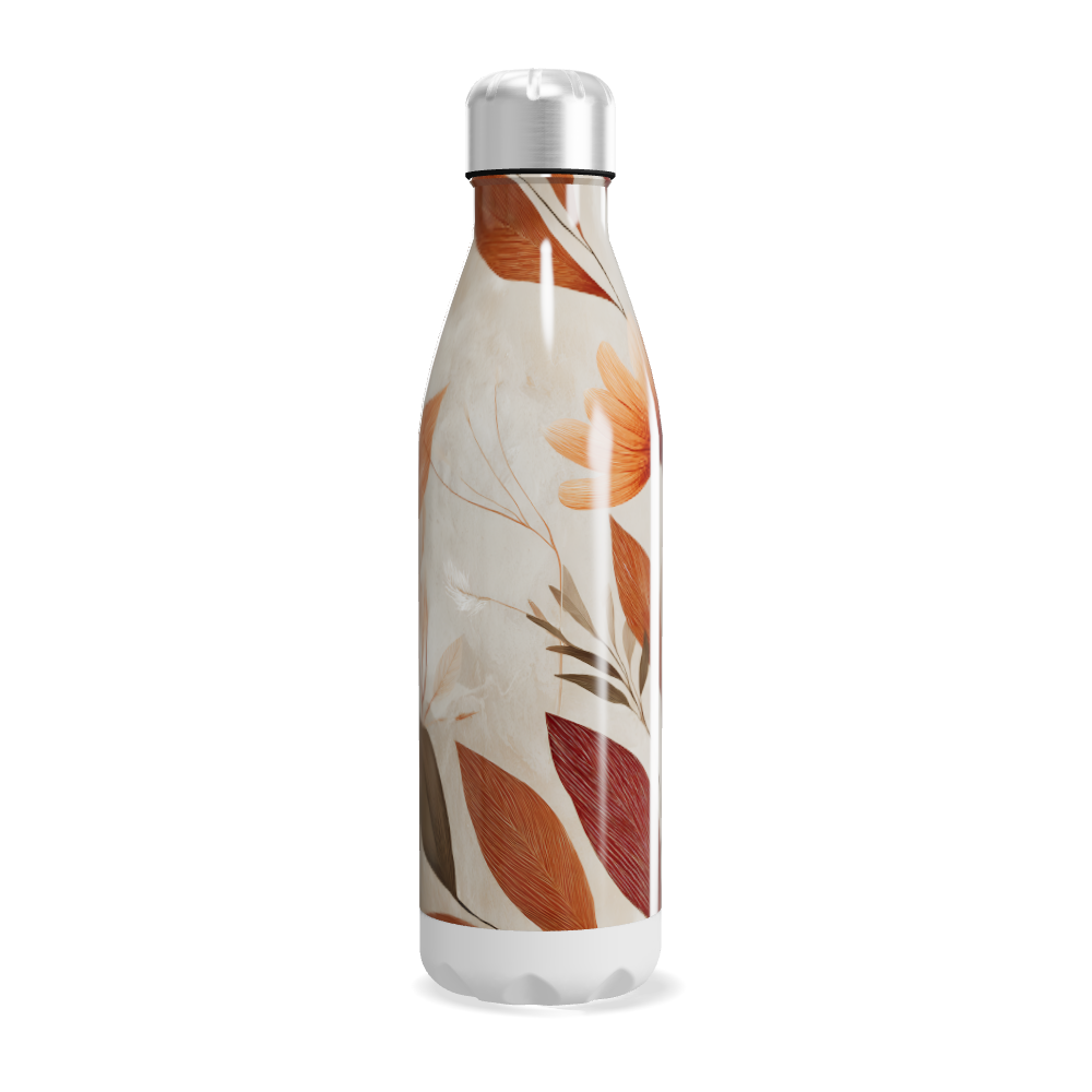 Garrafa Inox Estampada Flores Outono