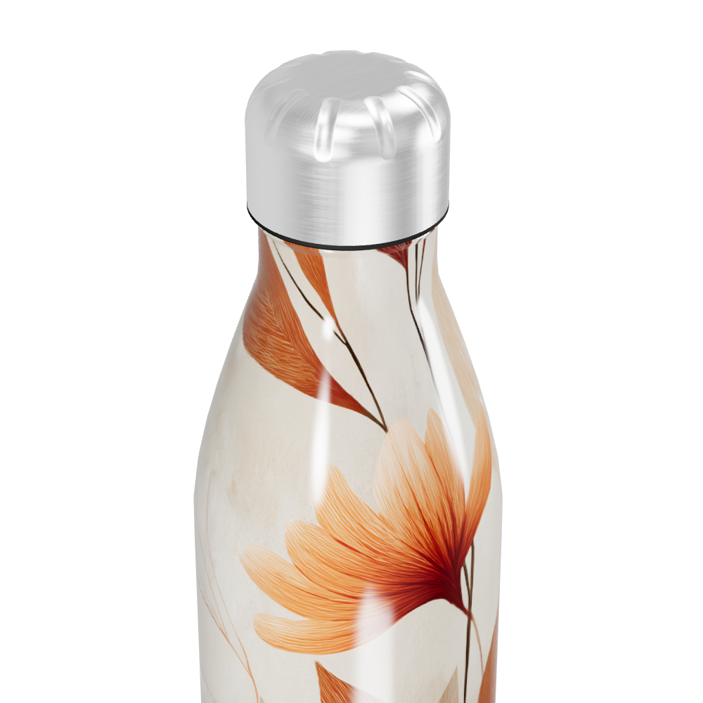 Garrafa Inox Estampada Flores Outono