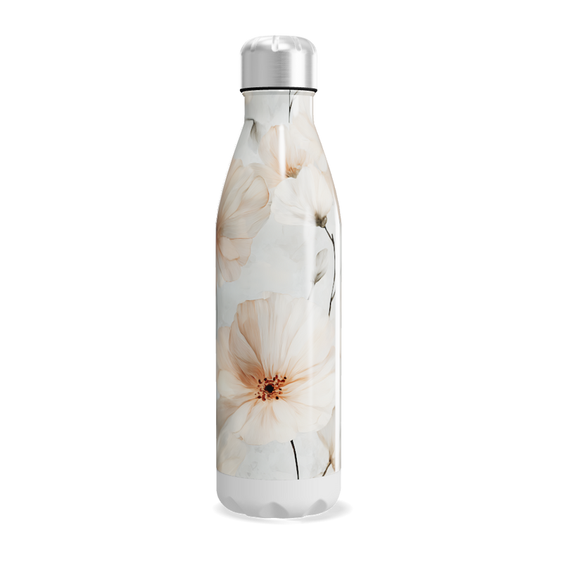 Garrafa Inox - Flores Brancas