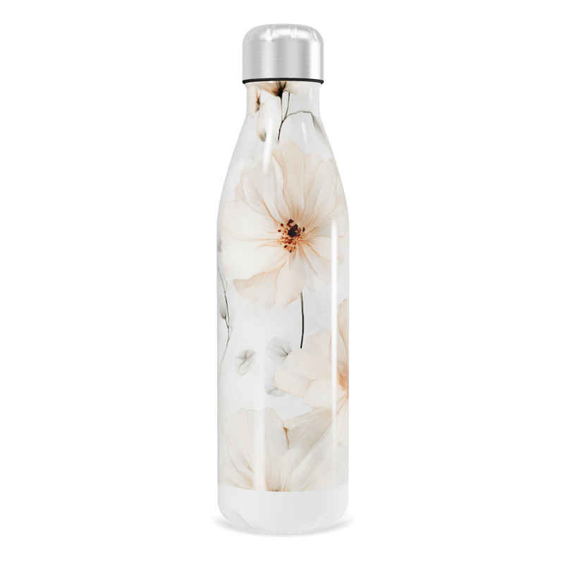 Garrafa Inox - Flores Brancas