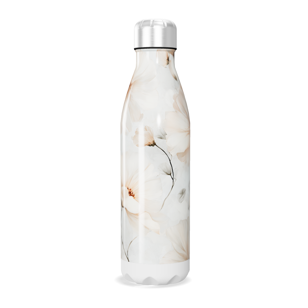 Garrafa Inox - Flores Brancas