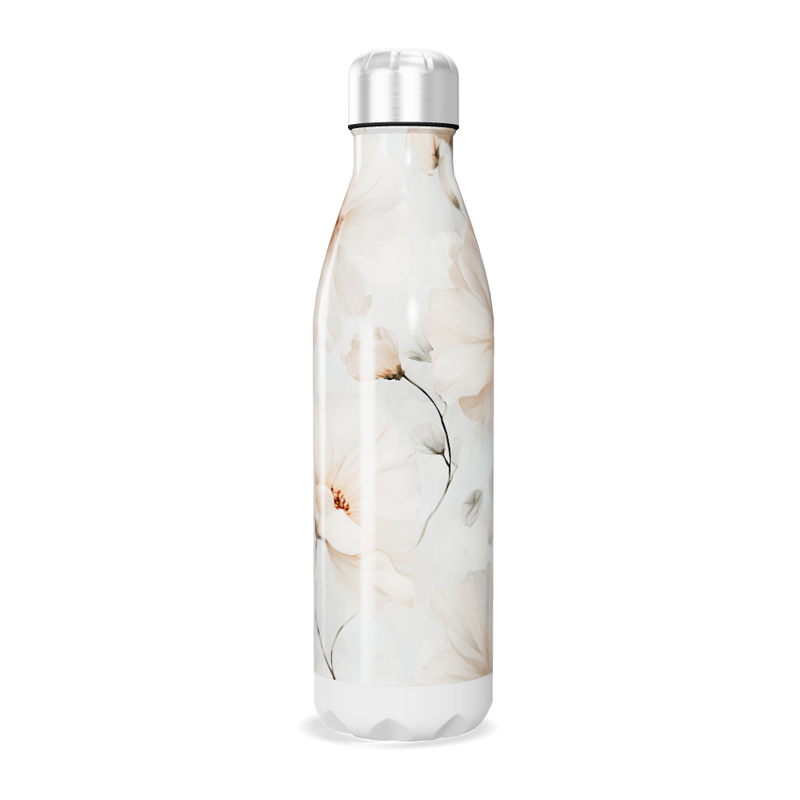 Garrafa Inox - Flores Brancas