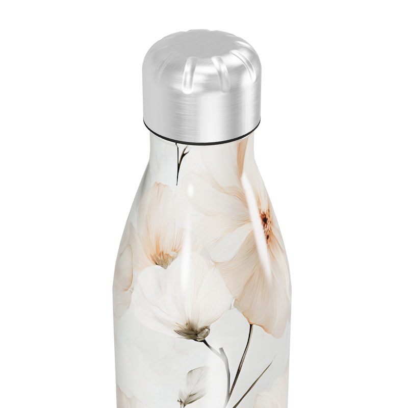 Garrafa Inox - Flores Brancas