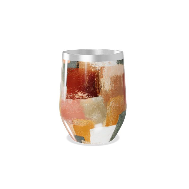 Copo Térmico Slim - Estampa Abstrata Colorida