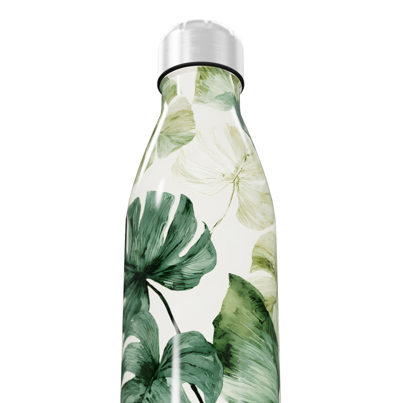 Garrafa Inox - Estampa Floral Verde