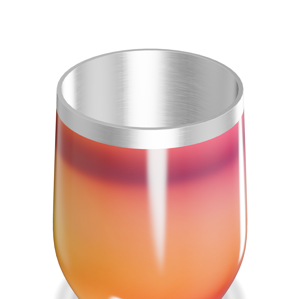 Copo Térmico Slim - Gradiente Laranja Rosa